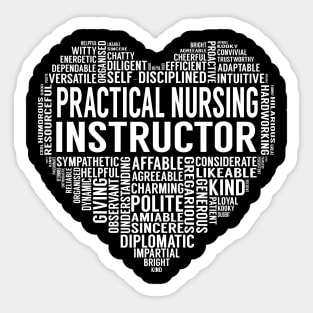 Practical Nursing Instructor Heart Sticker